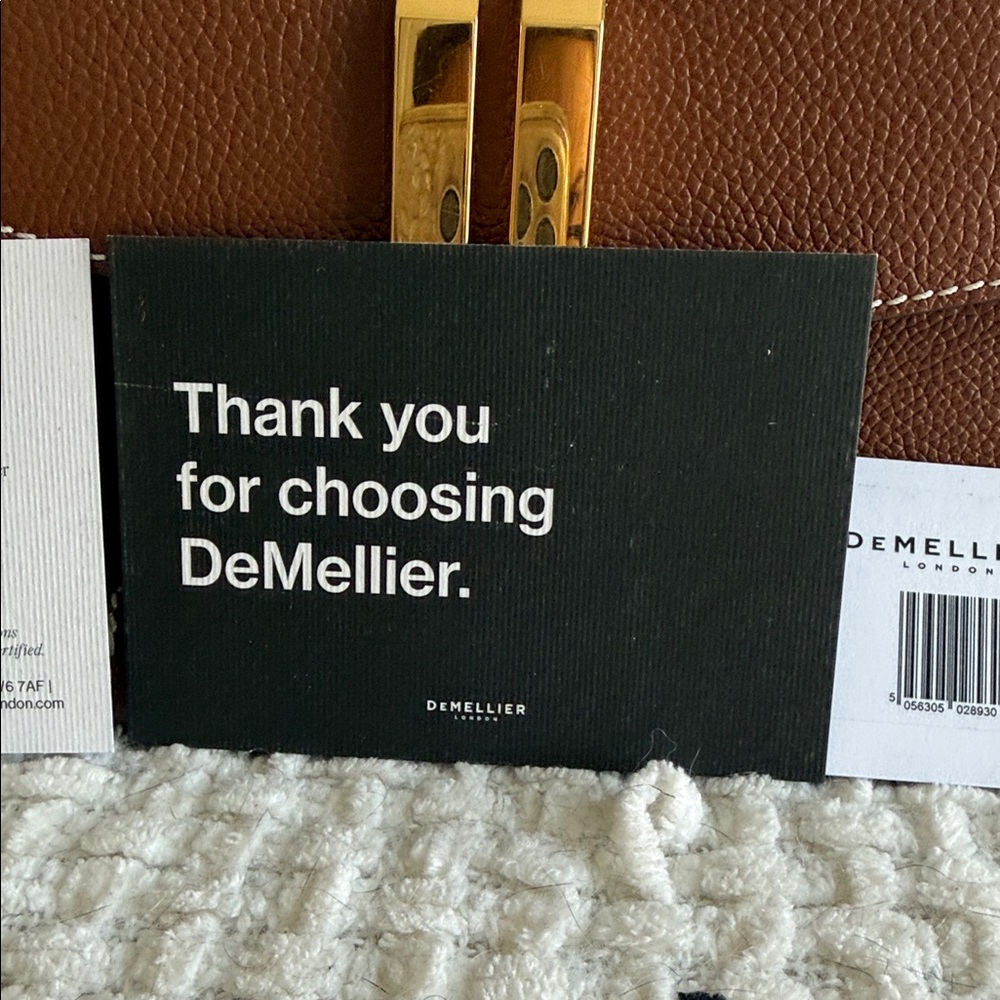 DeMellier Brown Leather Crossbody with Gold Hardware Accent - Picture 12 of 14